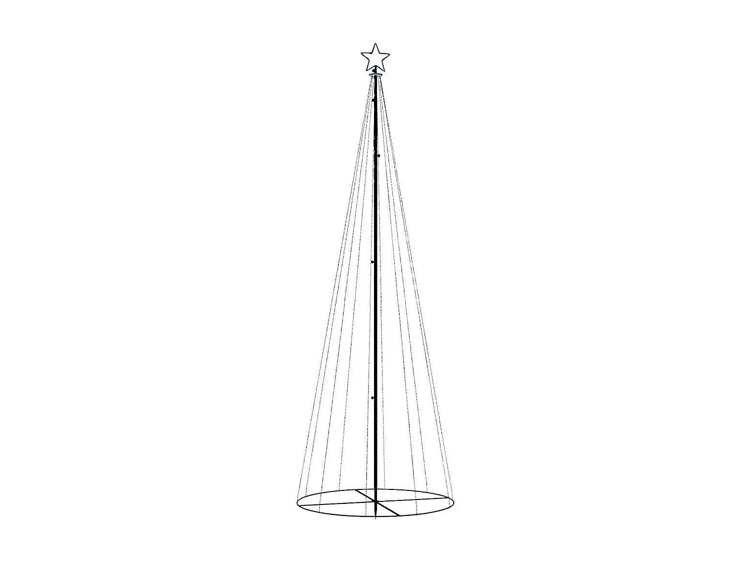 Arbre de Noël cône 310 LED Blanc froid 100x300 cm