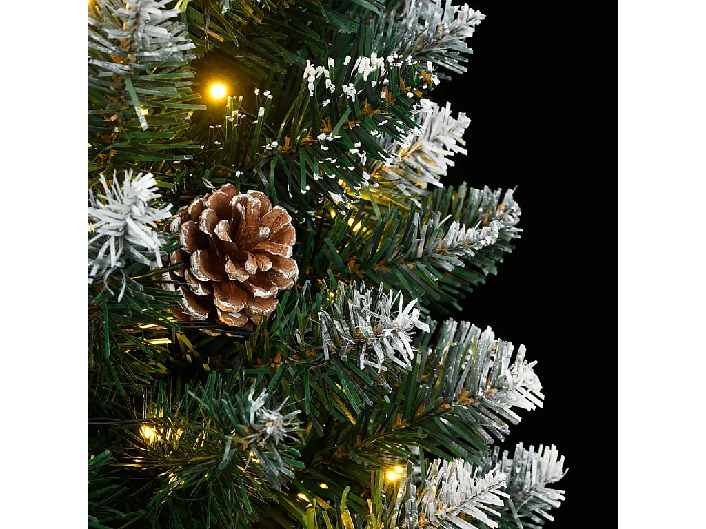 Sapin de Noël artificiel mince 150 LED 120 cm