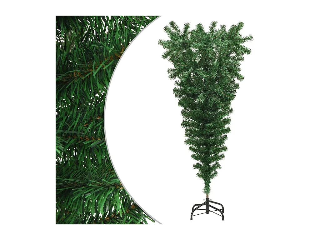 Sapin de Noël artificiel renversé avec support Vert 120 cm