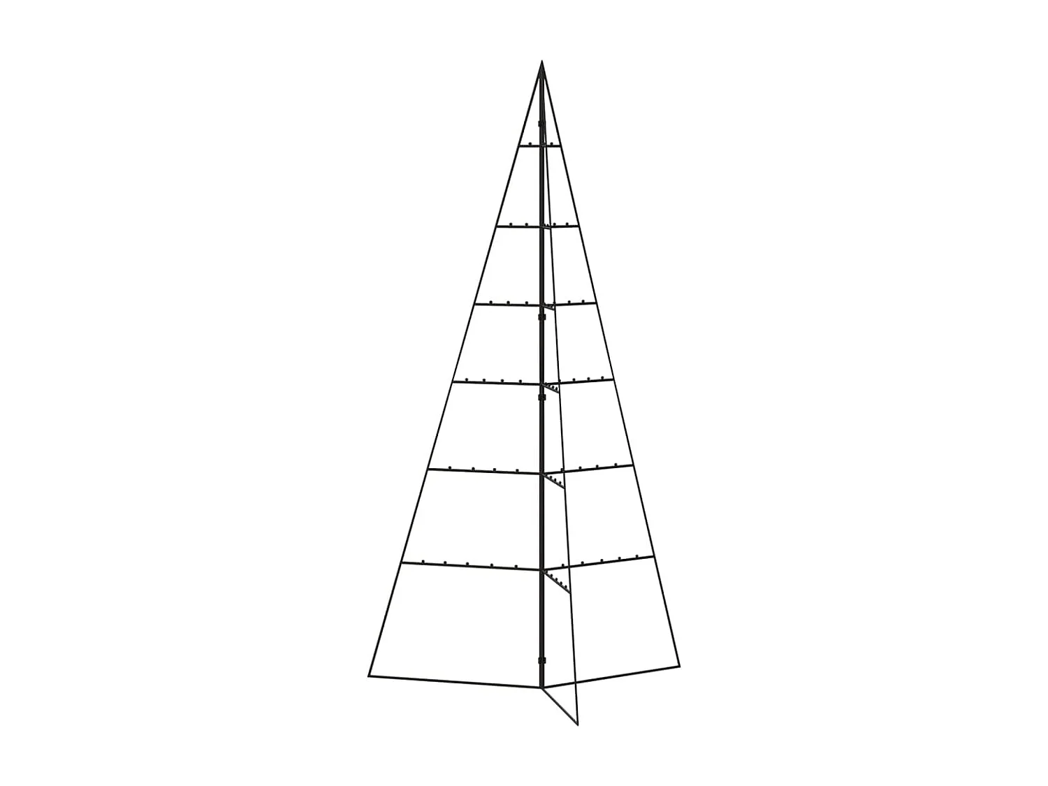 Árbol de Navidad para decoración metal negro 140 cm