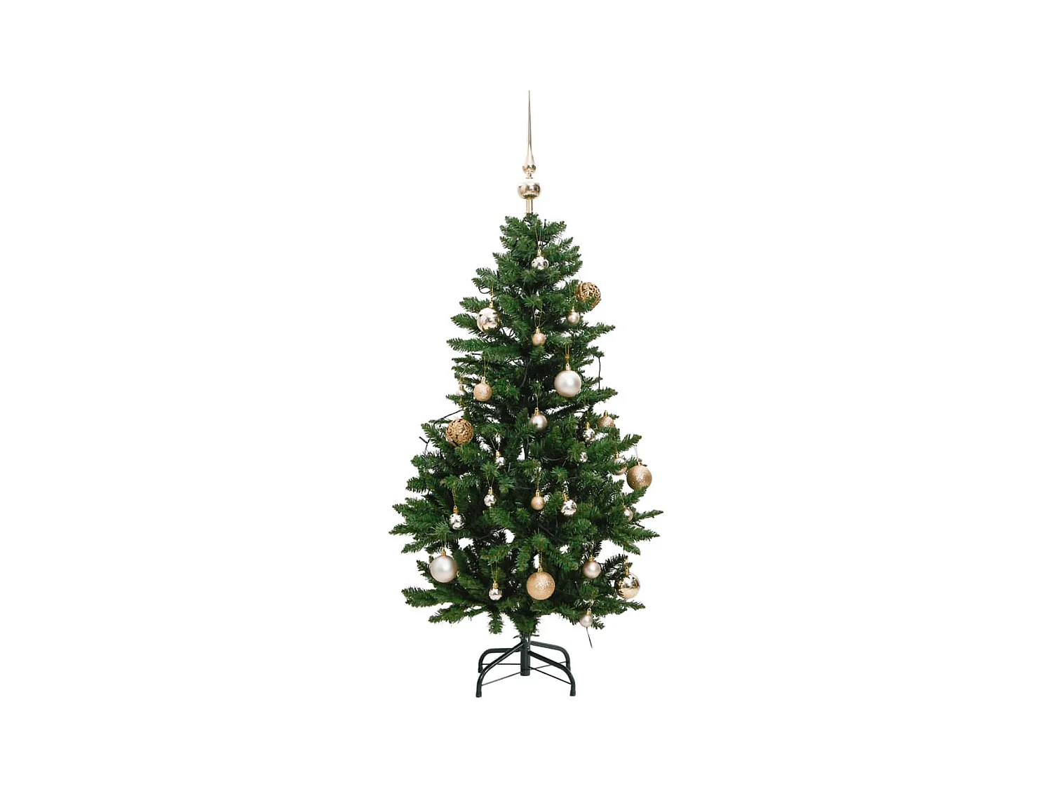 Sapin de Noël artificiel articulé 150 LED et boules 150 cm