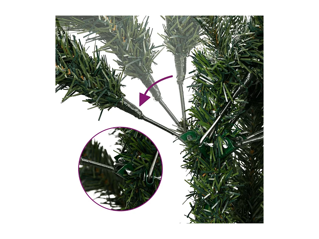 Sapin de Noël artificiel articulé 150 LED et boules 150 cm