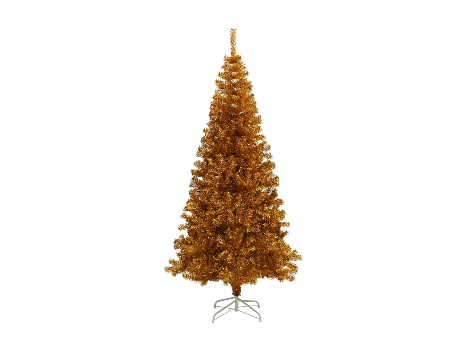 Árbol de Navidad artificial con soporte PET dorado 210 cm