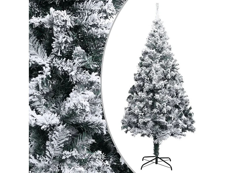 Sapin de Noël artificiel avec neige floquée Vert 300 cm PVC