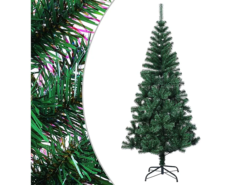 Árvore Natal artificial com pontas iridescentes 120 cm PVC verde