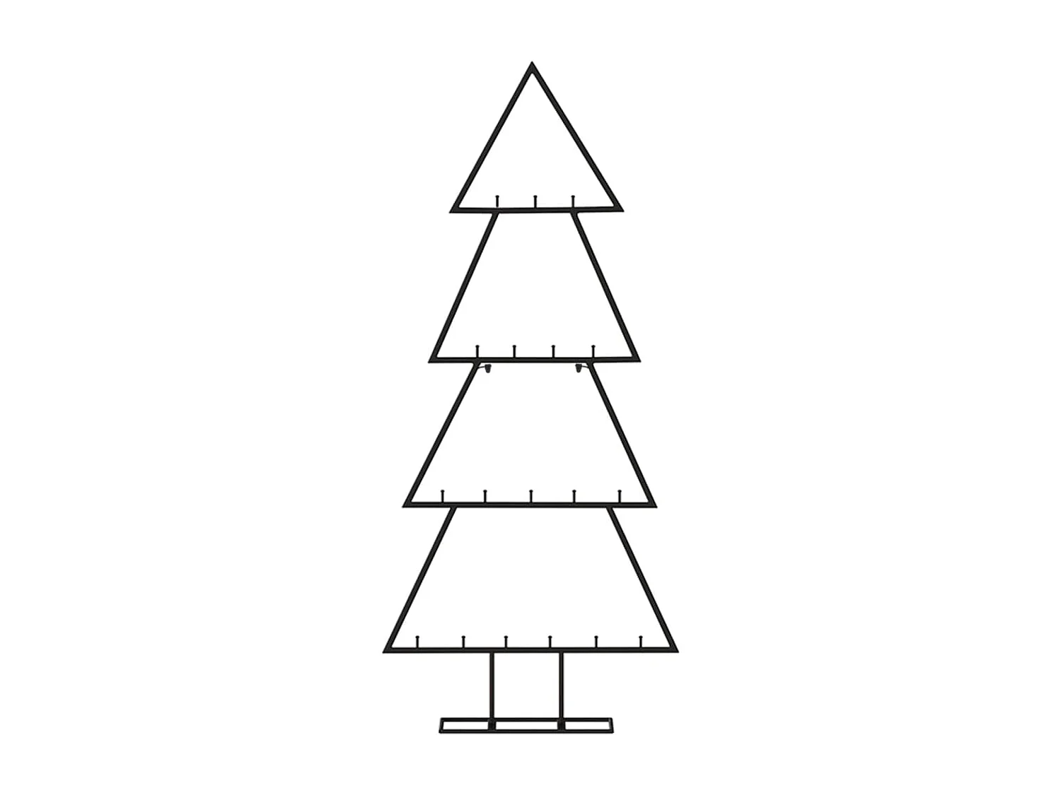 Arbre de Noël en métal pour décoration noir 90 cm