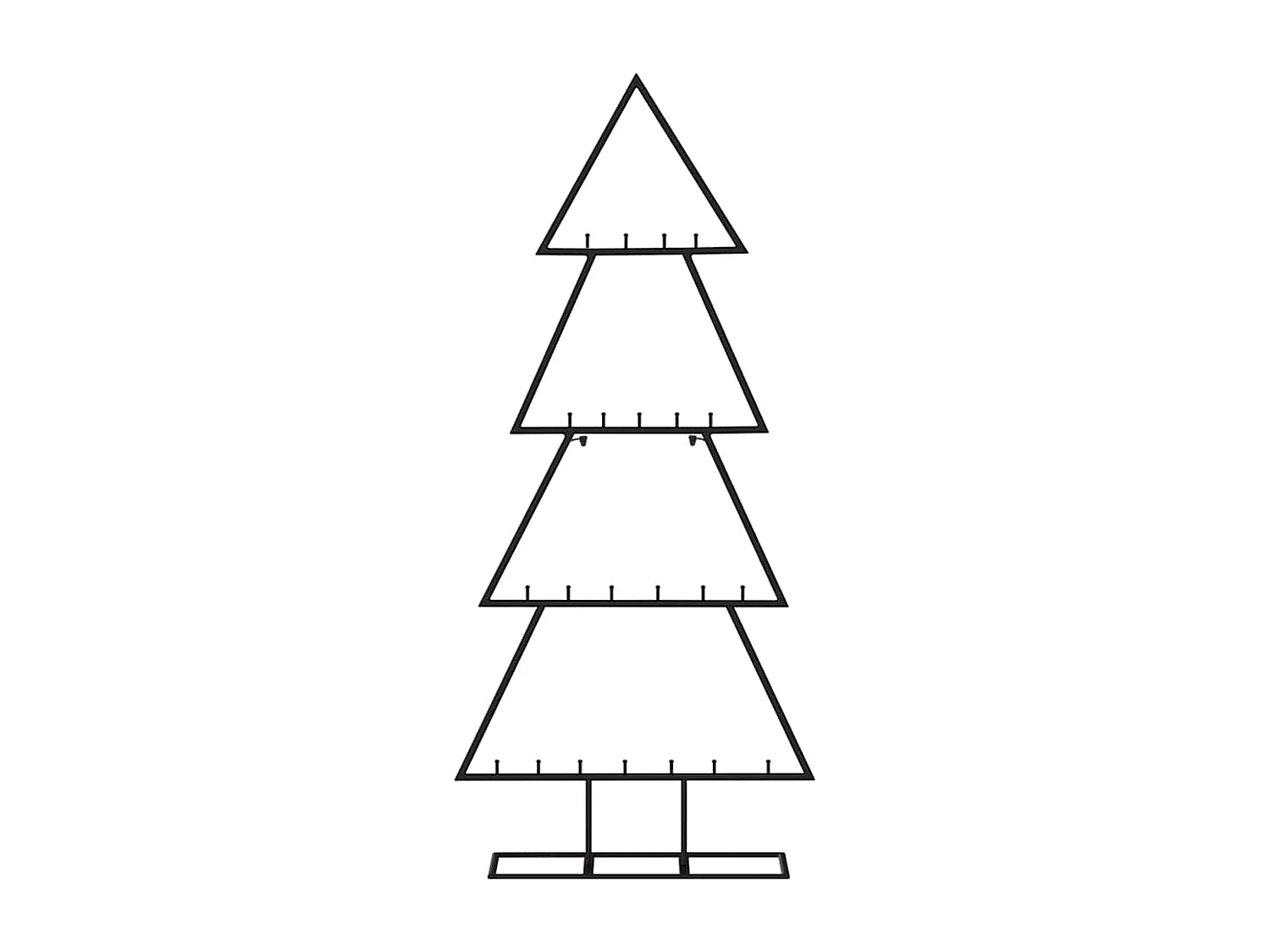 Arbre de Noël en métal pour décoration noir 125 cm