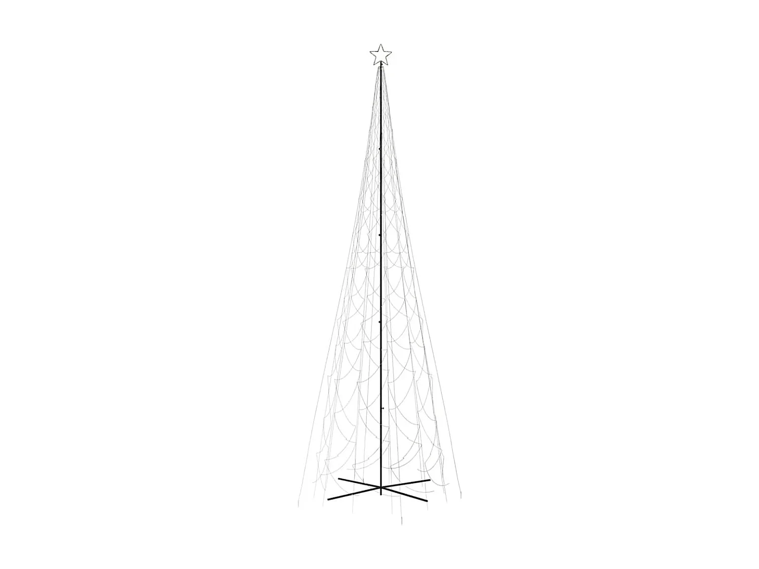 Arbre de Noël cône 3000 LED Blanc chaud 230x800 cm