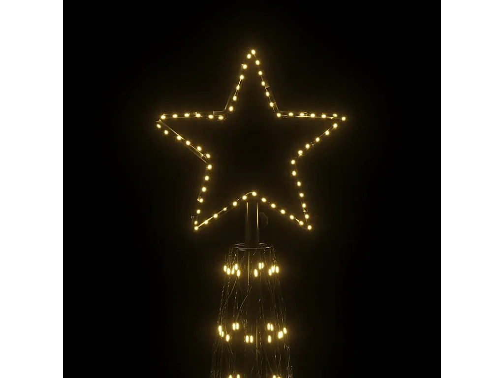 Árvore de Natal em cone 3000 luzes LED 230x800 cm branco quente