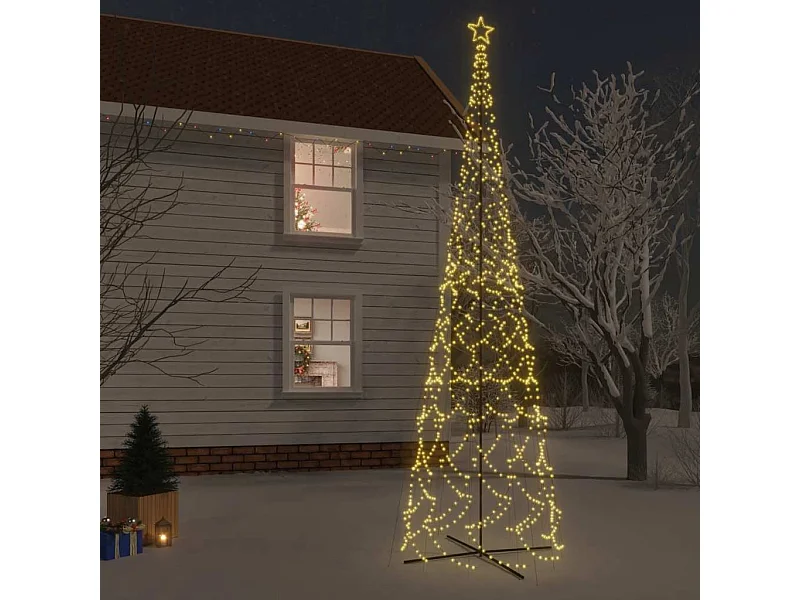 Arbre de Noël cône 3000 LED Blanc chaud 230x800 cm