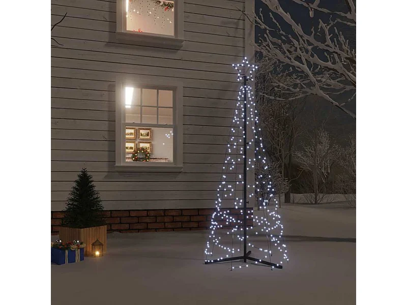 Arbre de Noël cône 200 LED Blanc froid 70x180 cm