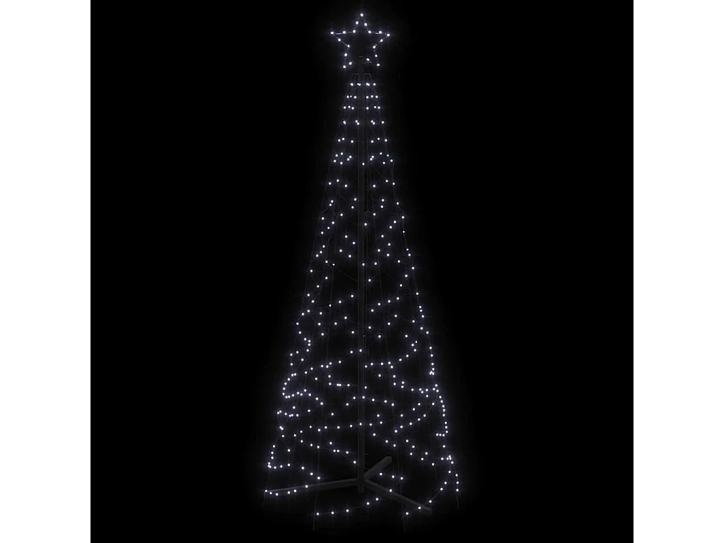 Arbre de Noël cône 200 LED Blanc froid 70x180 cm