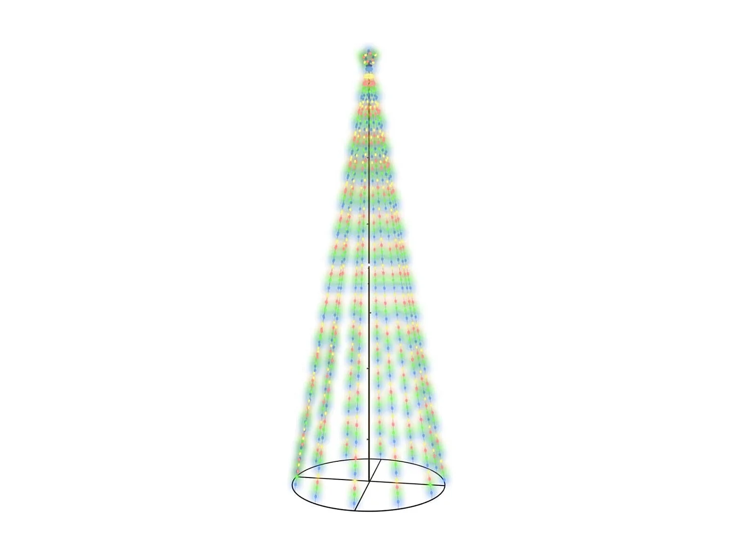 Arbre de Noël cône 732 LED Colorées 160x500 cm