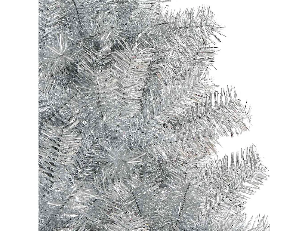 Árvore de Natal artificial com suporte 150 cm PET prateado