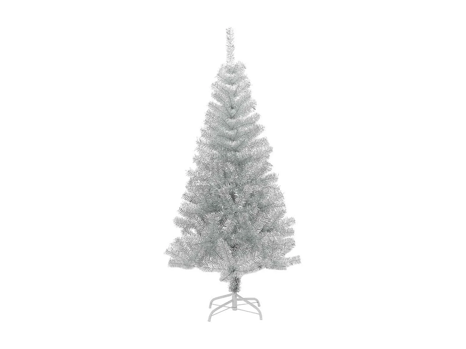 Sapin de Noël artificiel avec support argenté 150 cm PET