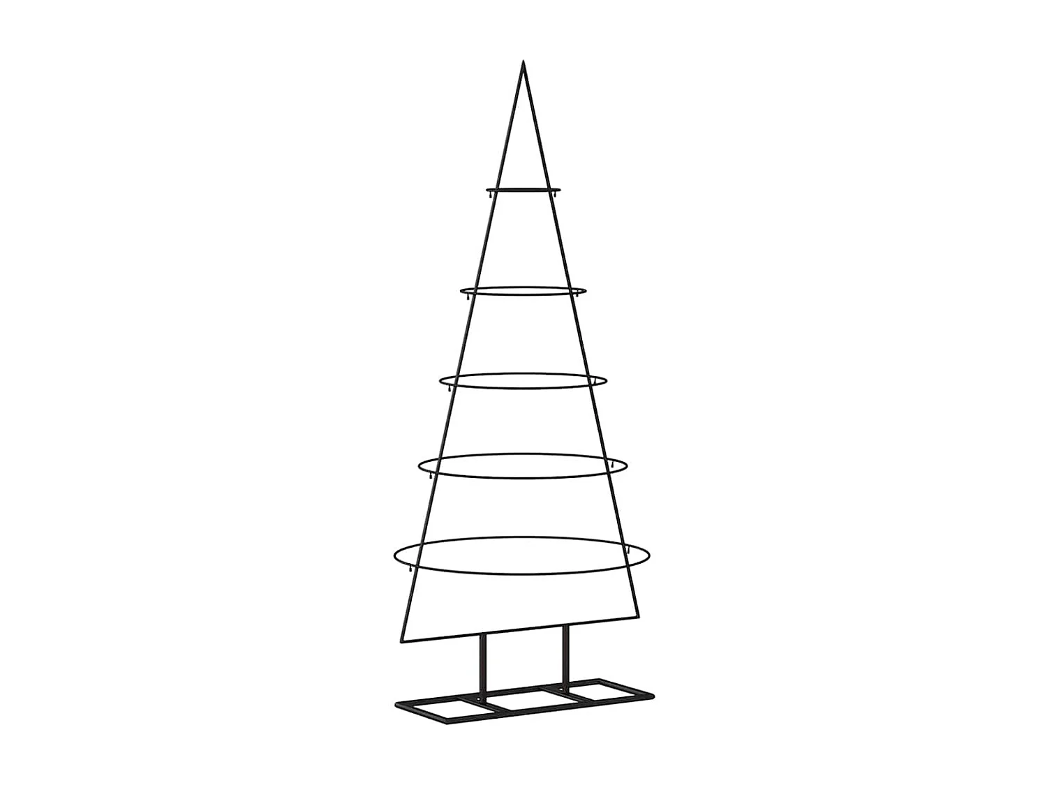 Arbre de Noël en métal pour décoration noir 125 cm