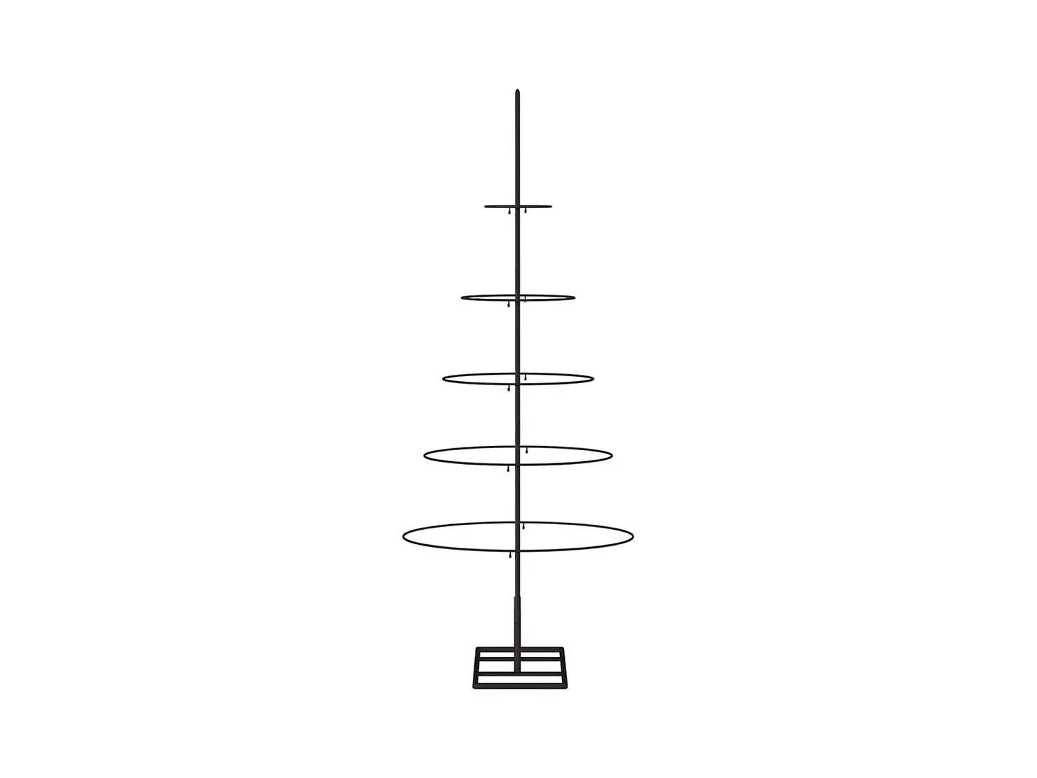 Arbre de Noël en métal pour décoration noir 125 cm