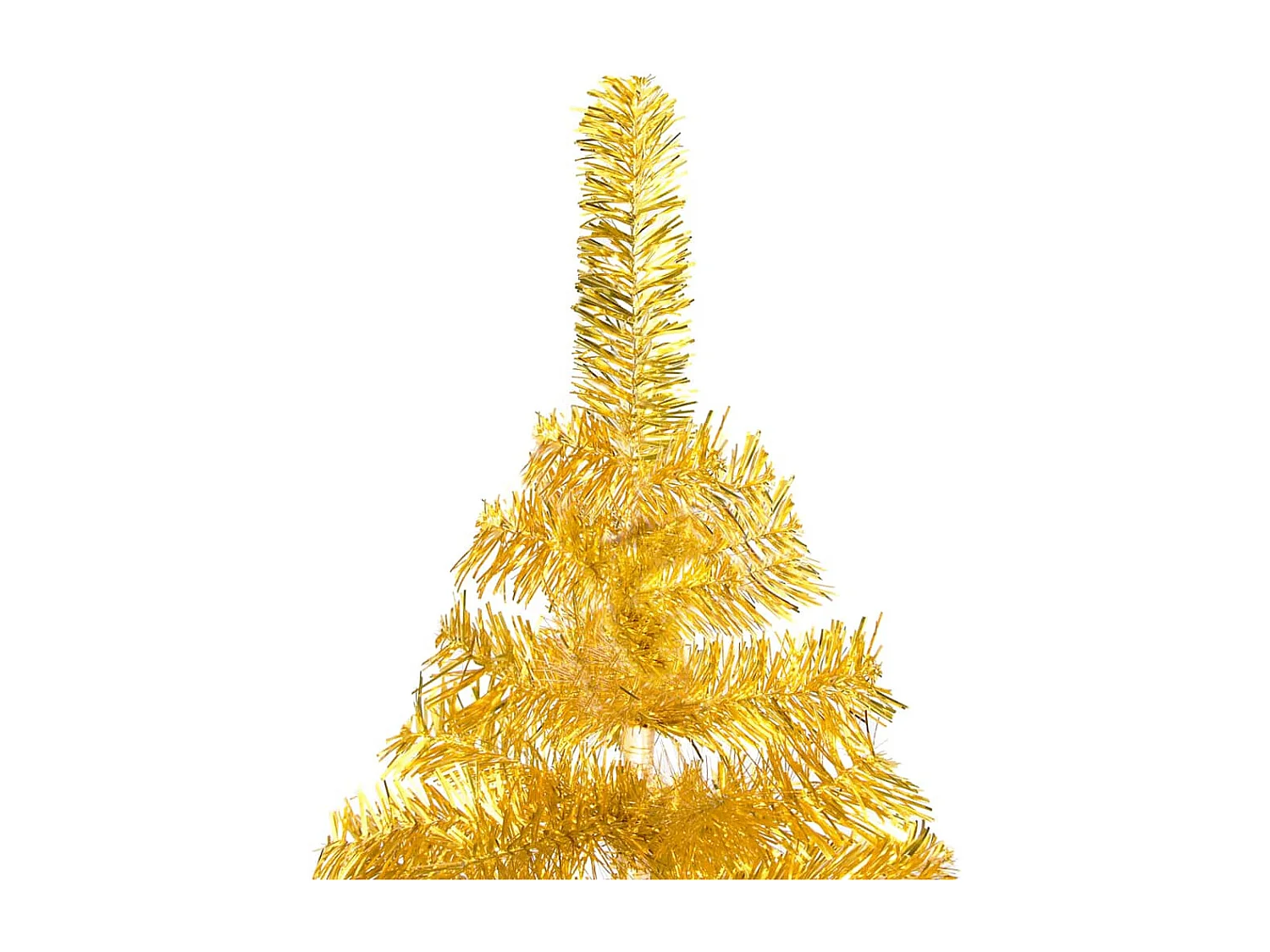 Arbre de Noël artificiel pré-éclairé et boules doré 240 cm PET