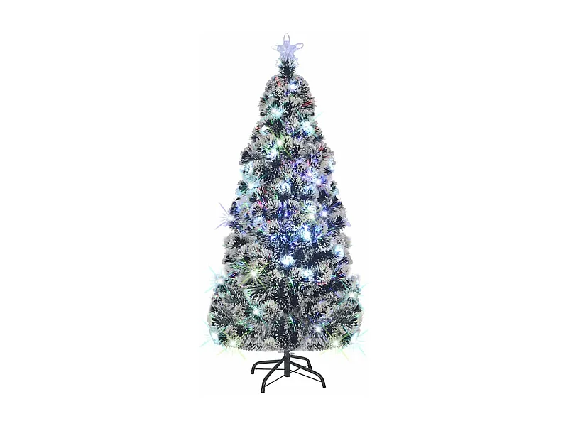 Arbre de Noël pré-éclairé avec support 150 cm fibre optique