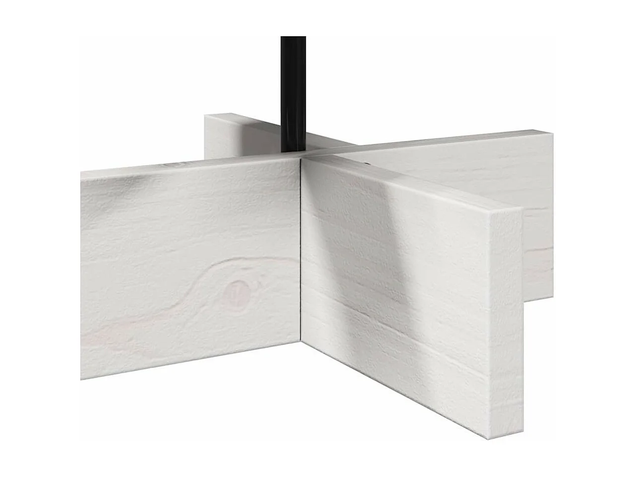 Arbre de Noël en bois pour décoration blanc 60 cm pin massif