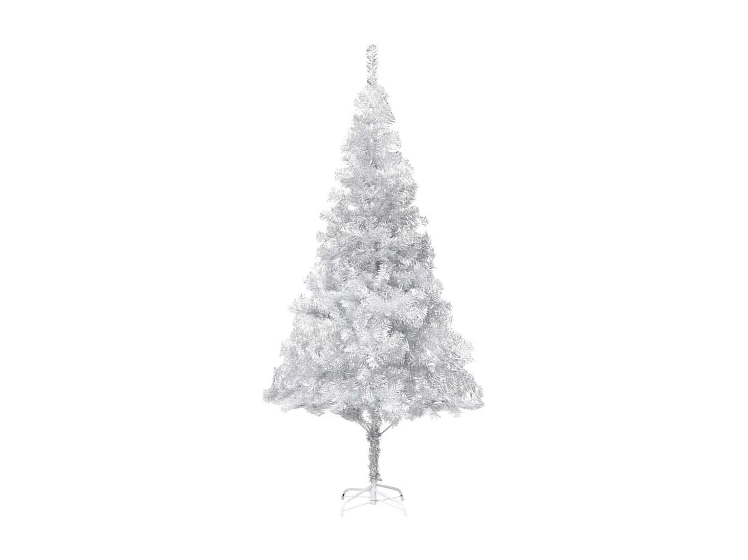 Arbre de Noël artificiel pré-éclairé/boules argenté 180 cm PET
