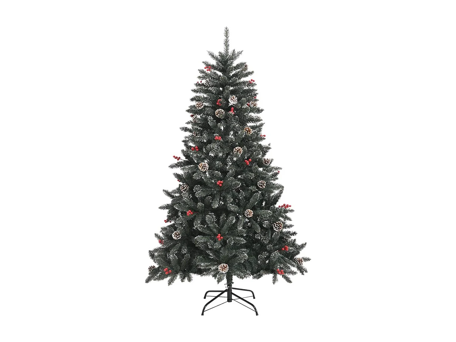 Kunstkerstboom met standaard 120 cm PVC groen