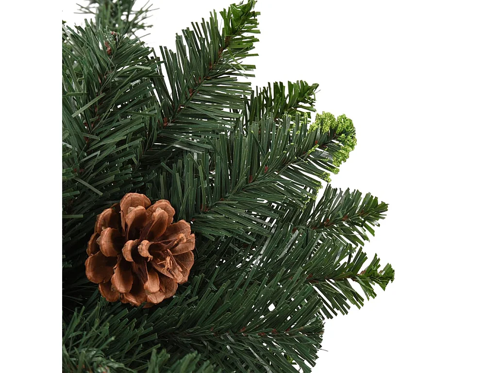 Sapin de Noël artificiel avec pommes de pin Vert 180 cm