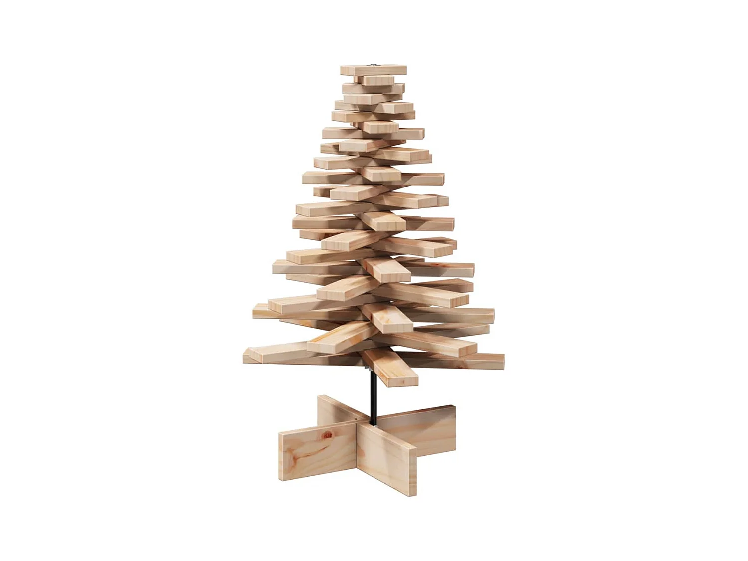 Árvore de Natal decorativa 80 cm madeira de pinho maciça