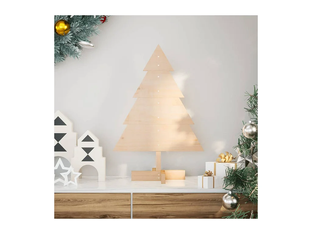 Arbre de Noël en bois pour décoration 70 cm bois massif