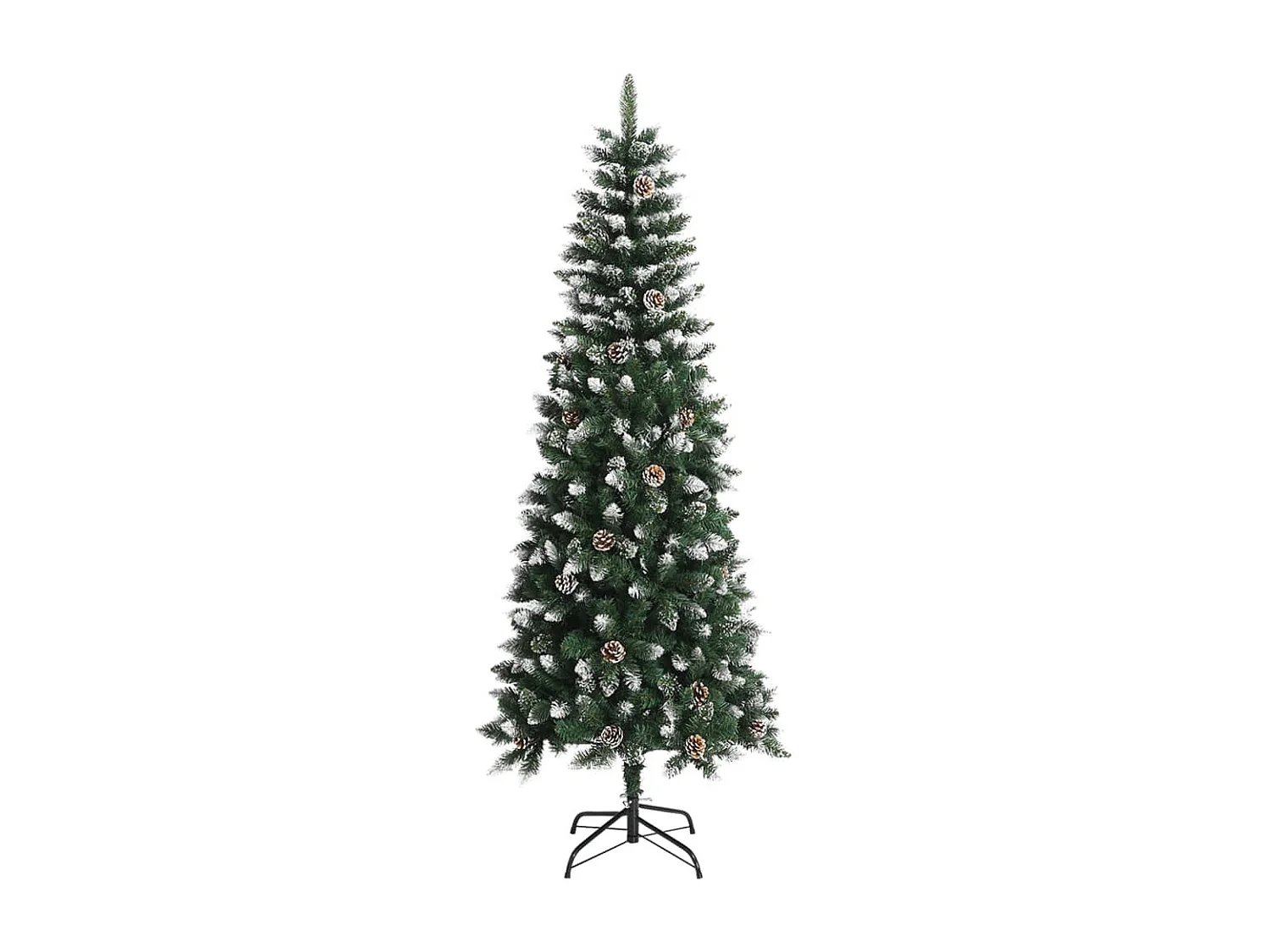 Sapin de Noël artificiel avec support Vert 210 cm PVC