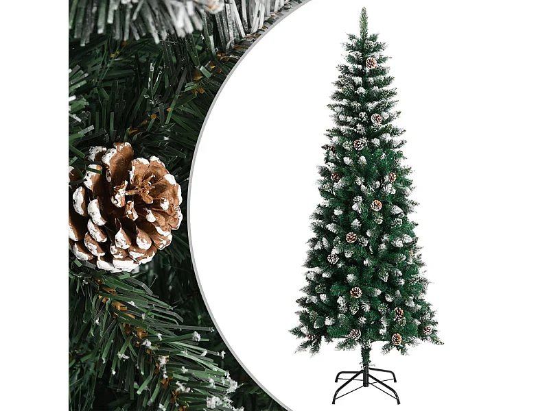 Árvore de Natal artificial com suporte 210 cm PVC verde