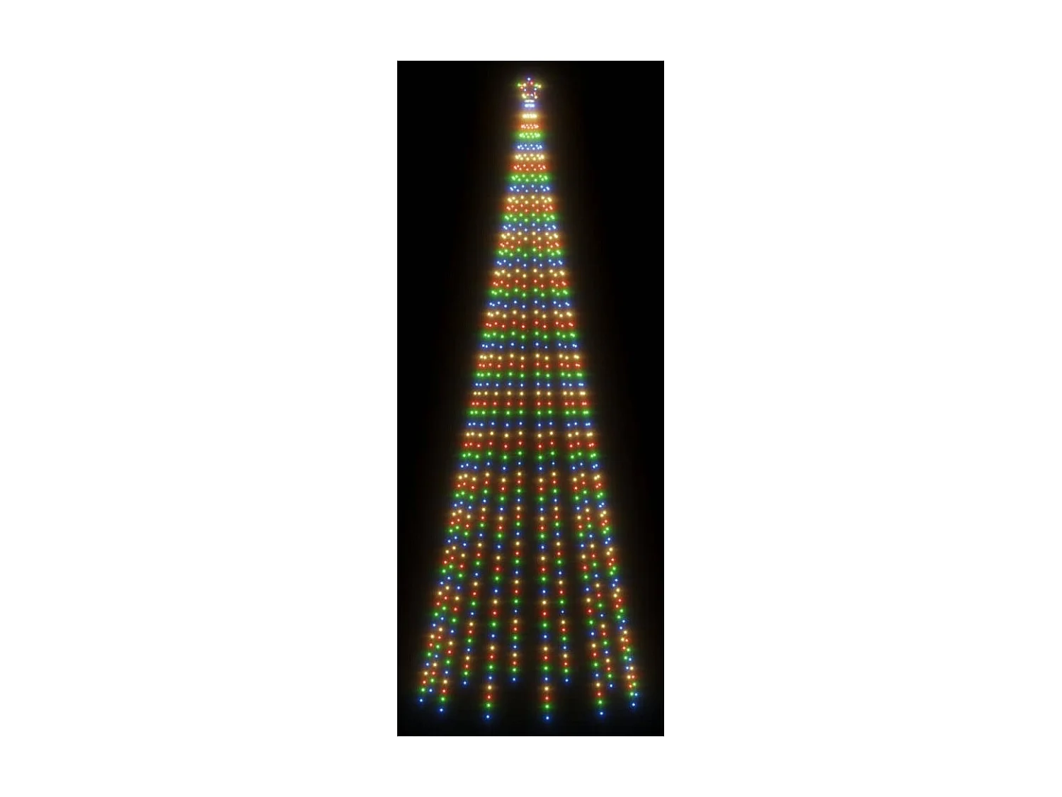 Árvore de Natal com espigão 732 luzes LED 500 cm colorido