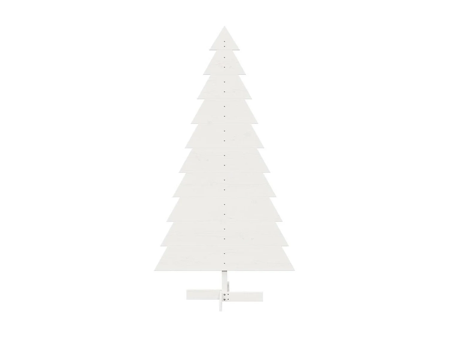 Arbre de Noël en bois pour décoration blanc 180 cm pin massif