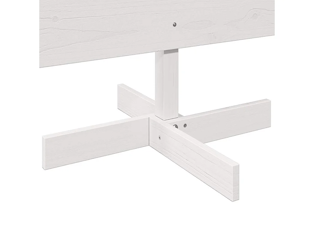 Arbre de Noël en bois pour décoration blanc 180 cm pin massif