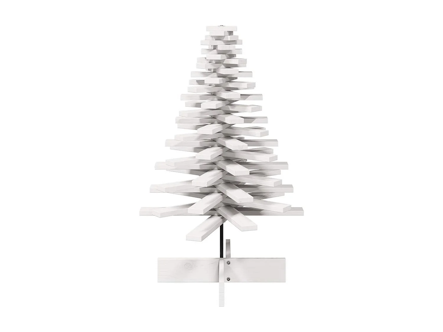 Arbre de Noël en bois pour décoration blanc 100 cm pin massif