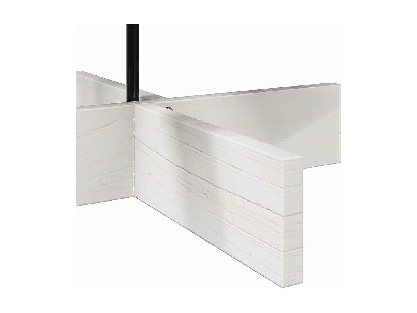 Arbre de Noël en bois pour décoration blanc 100 cm pin massif