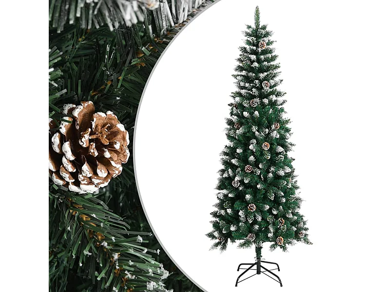 Sapin de Noël artificiel avec support Vert 240 cm PVC
