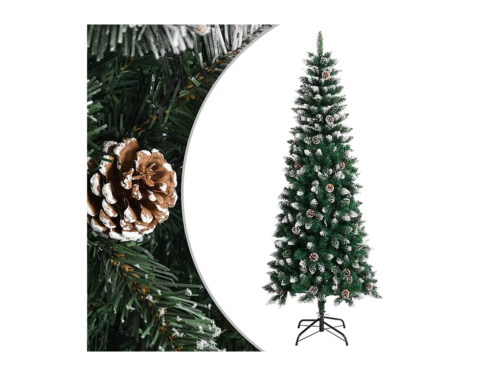 Árbol de Navidad artificial con soporte PVC verde 240 cm
