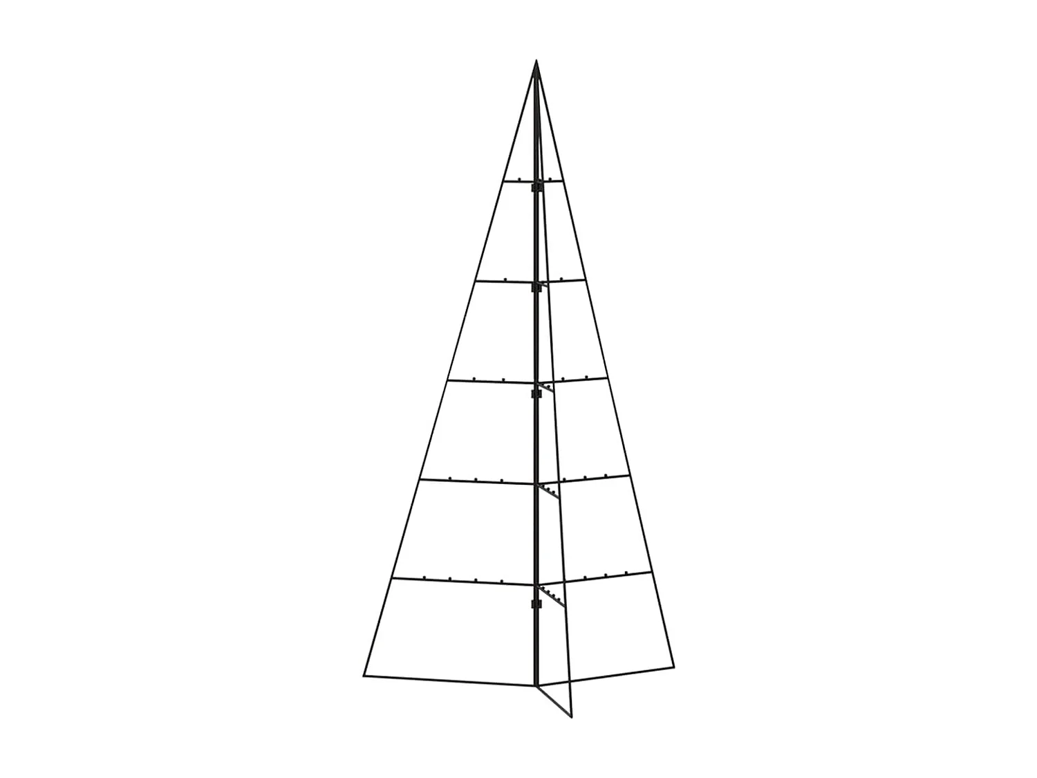 Árbol de Navidad para decoración metal negro 100 cm