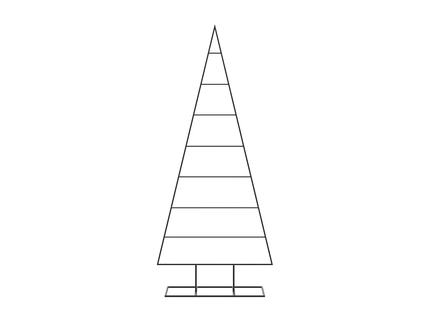 Arbre de Noël en métal pour décoration noir 150 cm