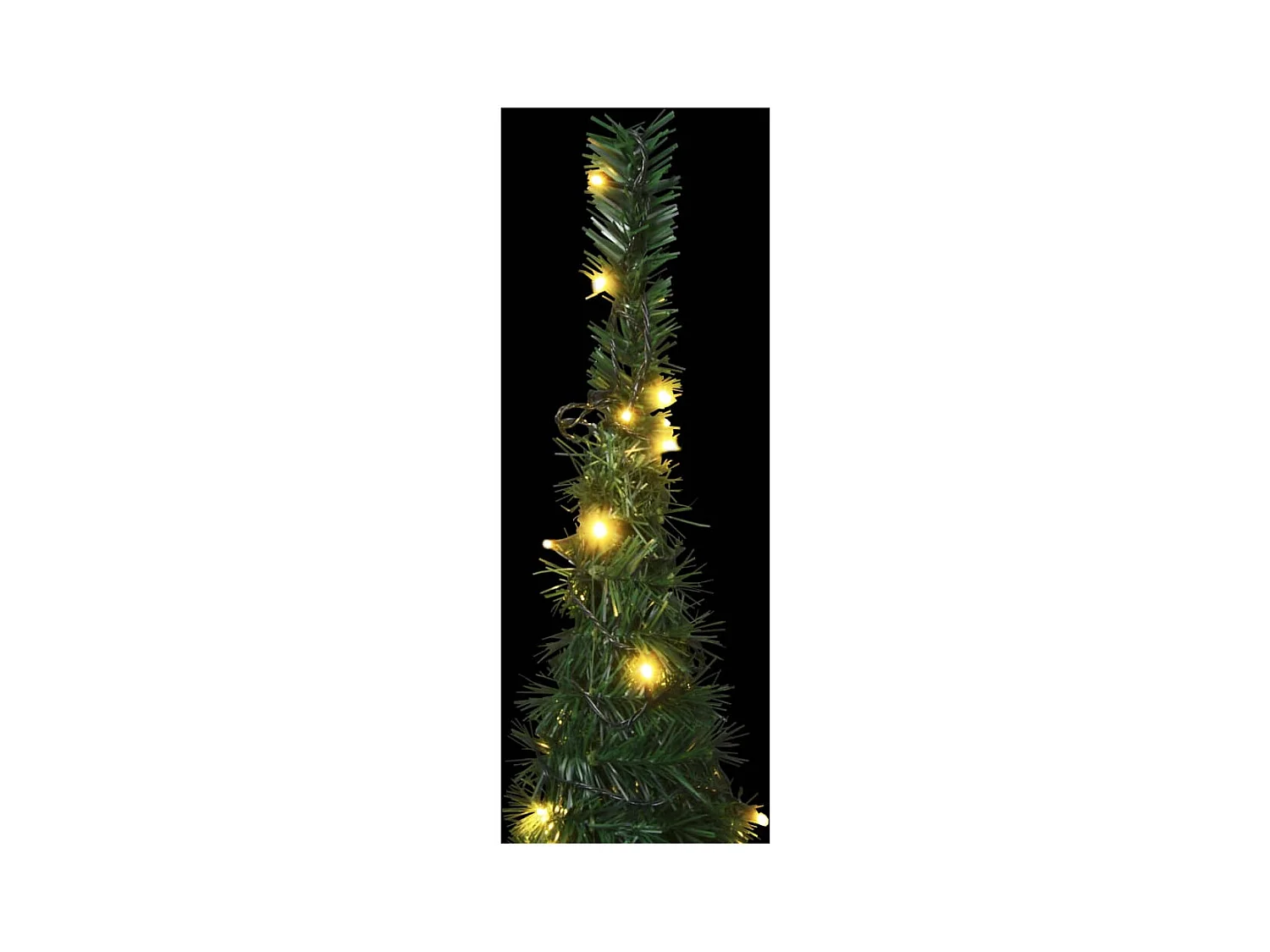 Sapin de Noël artificiel avec guirlandes et LED vert 150 cm