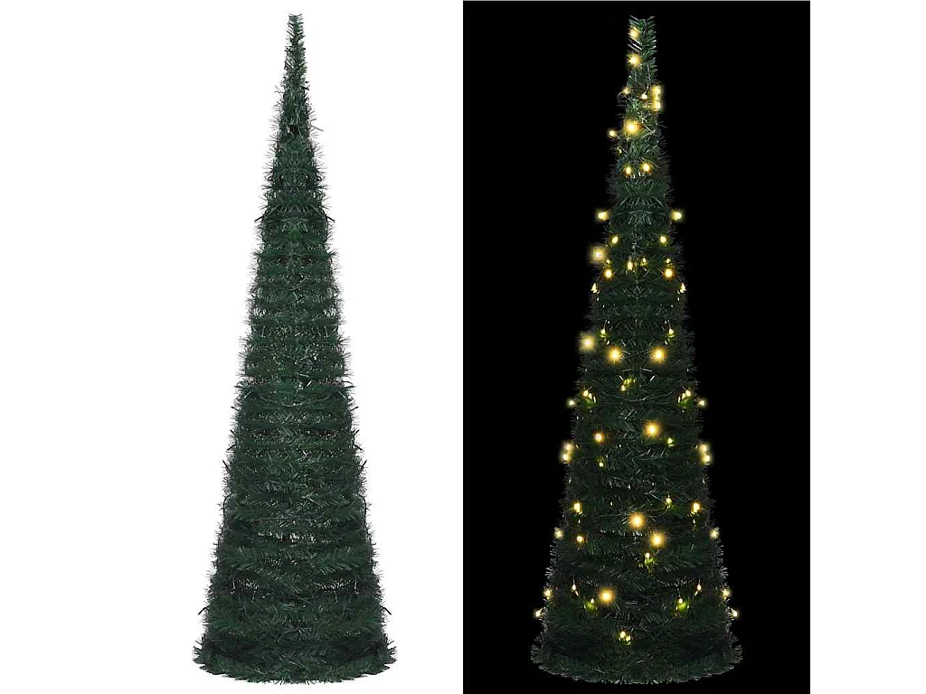 Árvore Natal pop-up artificial pré-iluminada 150 cm verde