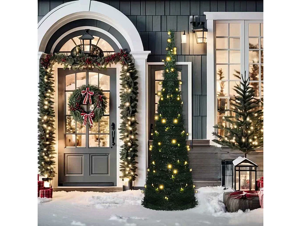 Árvore Natal pop-up artificial pré-iluminada 150 cm verde