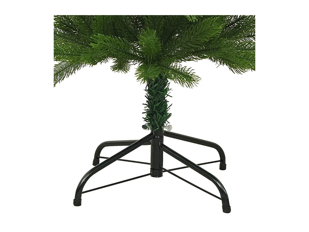 Sapin de Noël artificiel mince avec support 210 cm PE