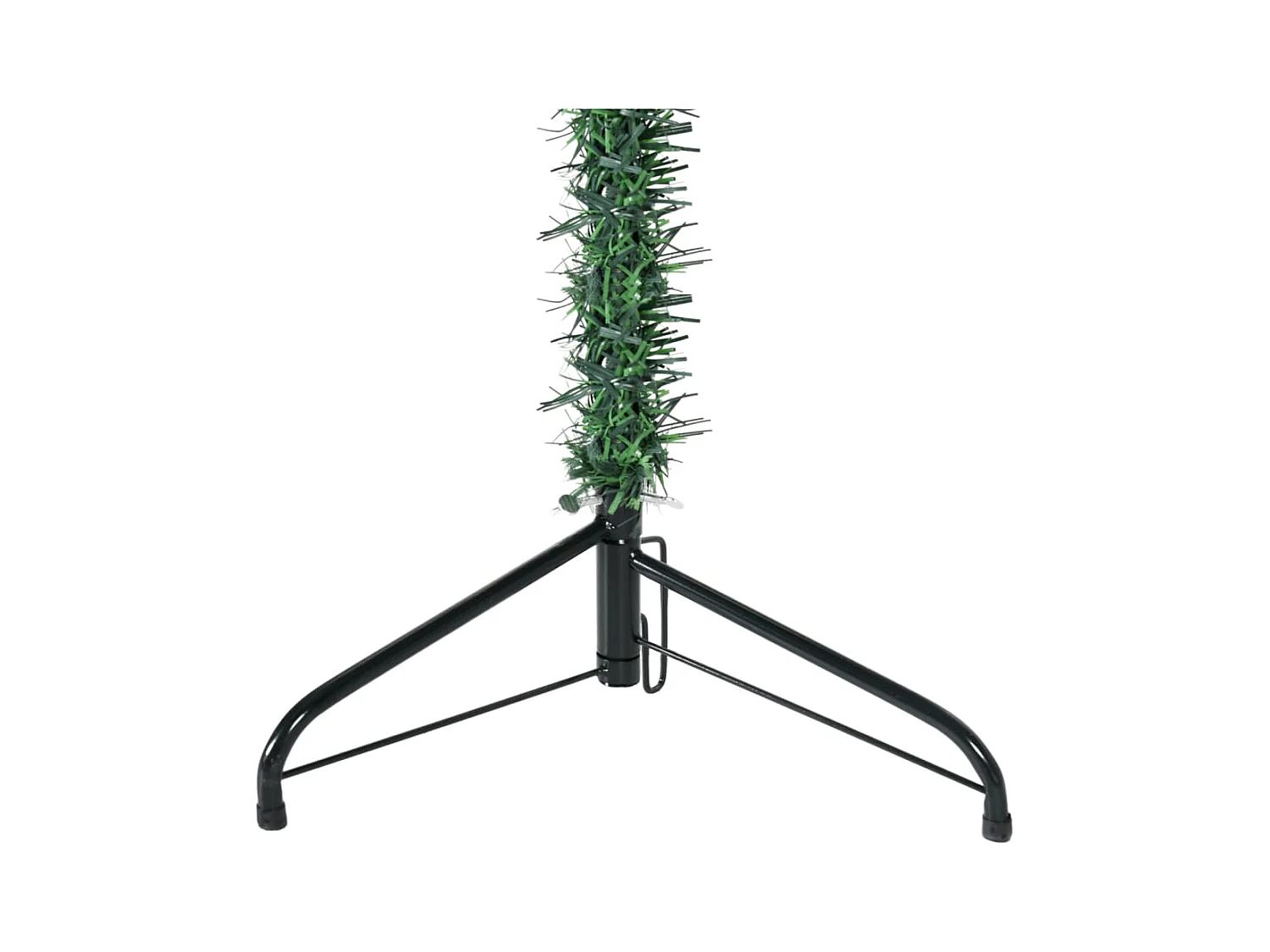 Demi sapin de Noël artificiel mince avec support Vert 120 cm