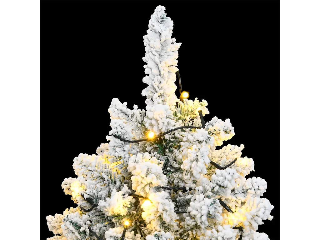 Árbol de Navidad artificial con bisagras 300 LED y nieve 240 cm