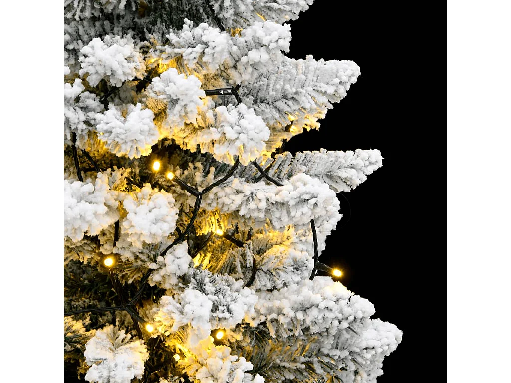 Árbol de Navidad artificial con bisagras 300 LED y nieve 240 cm