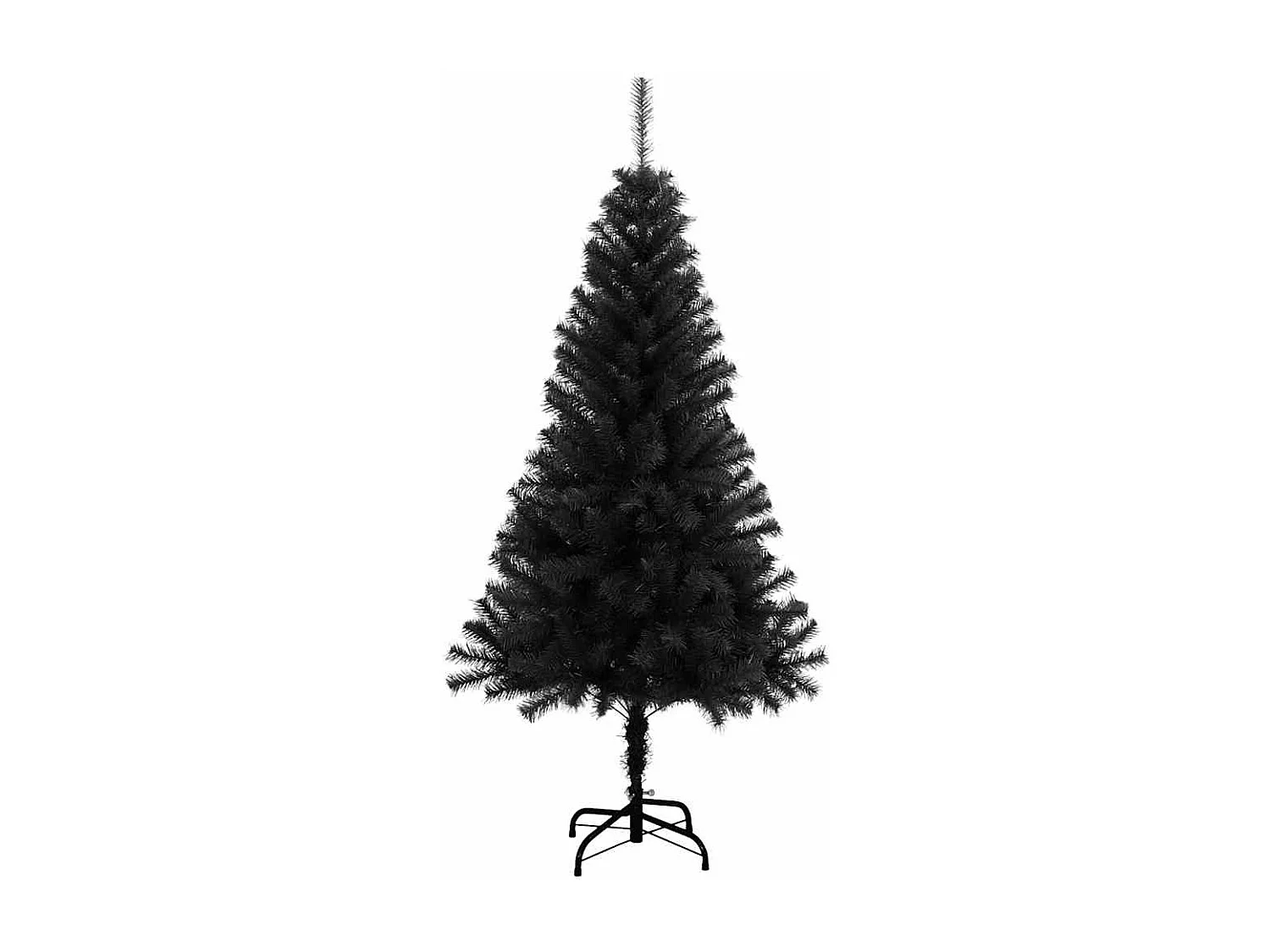 Árvore de Natal artificial com suporte 120 cm PVC preto