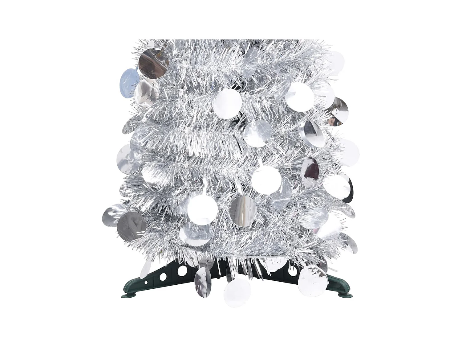 Sapin de Noël artificiel escamotable argenté 120 cm PET