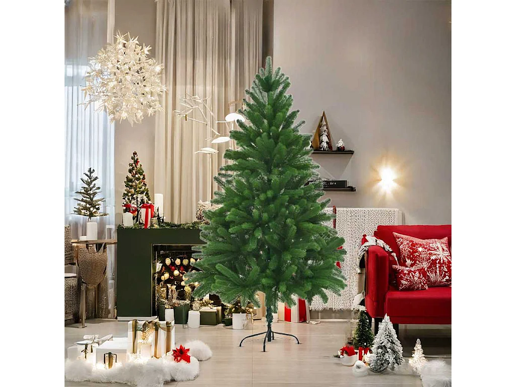 Arbre de Noël artificiel aiguilles réalistes 180 cm vert